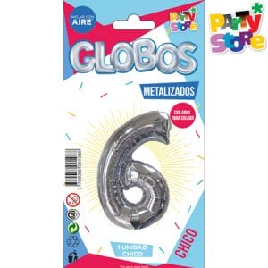 GLOBO METALIZADO CHICO - PLATEADO N.6