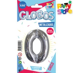 GLOBO METALIZADO CHICO - PLATEADO N.0
