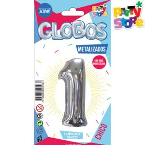GLOBO METALIZADO CHICO - PLATEADO N.1