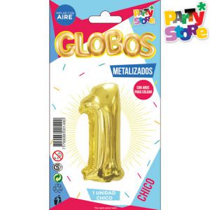 GLOBO METALIZADO CHICO - DORADO N.1