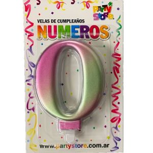 VELA NUMERO IRIDISCENTE Nº0