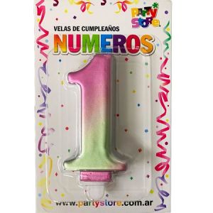 VELA NUMERO IRIDISCENTE Nº1