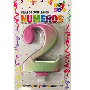 VELA NUMERO IRIDISCENTE Nº2