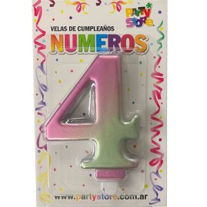 VELA NUMERO IRIDISCENTE Nº4