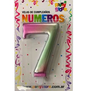 VELA NUMERO IRIDISCENTE Nº7