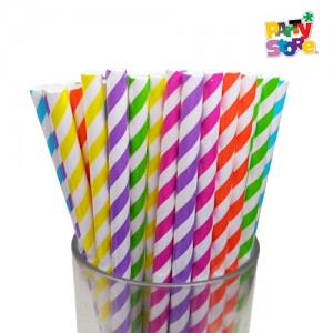 SORBETES DE POLIPAPEL MULTICOLOR x 24 unidades
