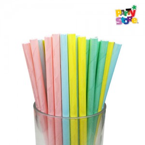 SORBETES DE POLIPAPEL COLOR PASTEL SURTIDO x 24 unidades