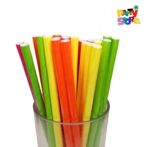 SORBETES DE POLIPAPEL FLUO x 24 unidades