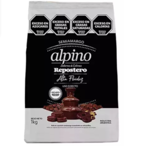 CHOCOLATE ALPINO REPOSTERO SEMIAMARGO X 1KG