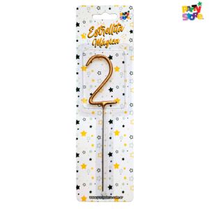 NUMERO ESTRELLITA MAGICA® DORADA 2