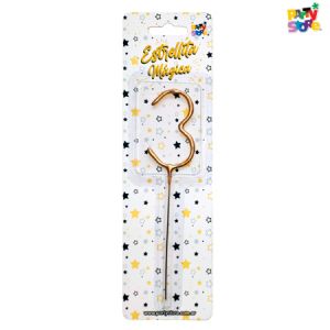 NUMERO ESTRELLITA MAGICA® DORADA 3