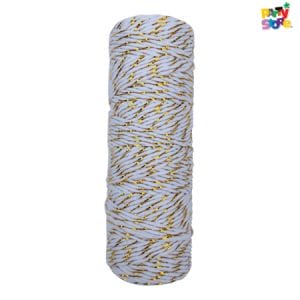 HILO BICOLOR BAKER TWINE BLANCO Y DORADO x carrete 50 metros