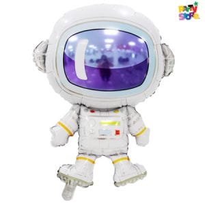 GLOBO METALIZADO FORMA ASTRONAUTA 83 x 60cm APTO HELIO