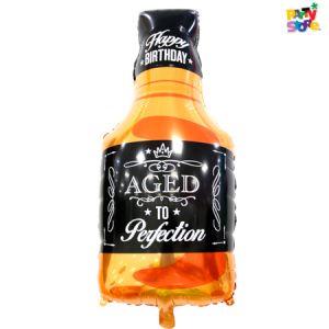 GLOBO METALIZADO FORMA WHISKY 87 x 44cm APTO HELIO