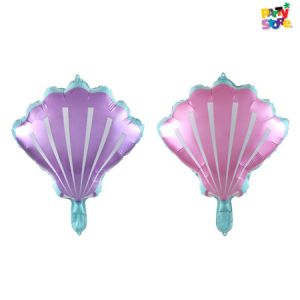 GLOBO METALIZADO FORMA ALMEJA 34.5 x 41.5cm APTO HELIO