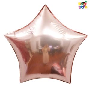 GLOBO METALIZADO FORMAS ESTRELLA CHAMPAGNE GOLD 45cm APTO HELIO