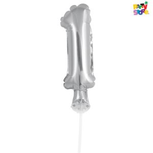 MINI GLOBO METALIZADO NUMERO 1