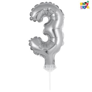 MINI GLOBO METALIZADO NUMERO 3