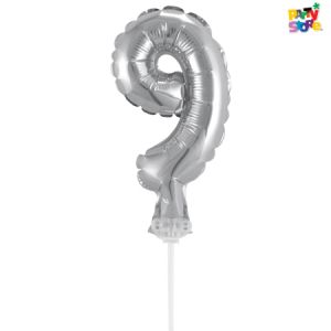 MINI GLOBO METALIZADO NUMERO 9