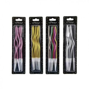 SET 6 VELITAS ONDULADAS DORADAS