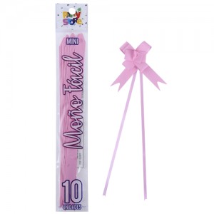 MOÑO FACIL MINI ROSA PASTEL x 10un.