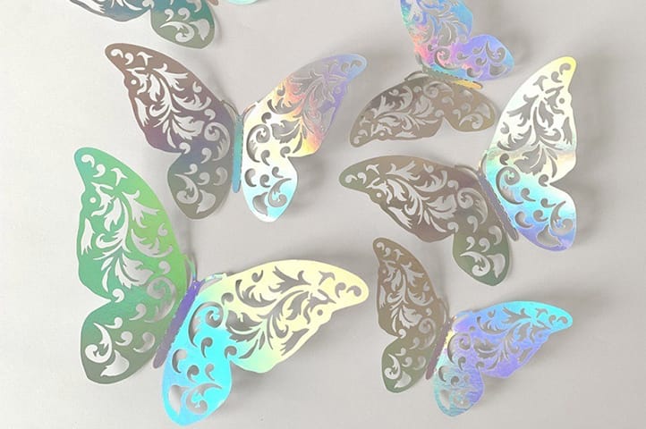 PACK 12 MARIPOSAS DECORATIVAS CALADAS TOPPER - Imagen 2
