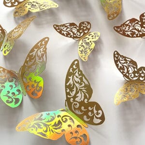 PACK 12 MARIPOSAS DECORATIVAS CALADAS TOPPER