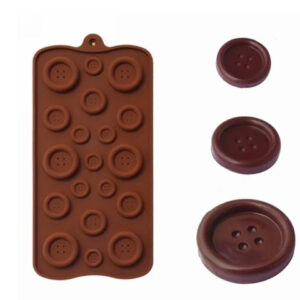MOLDE SILICONA p/19 BOMBONES FORMA DE BOTONES
