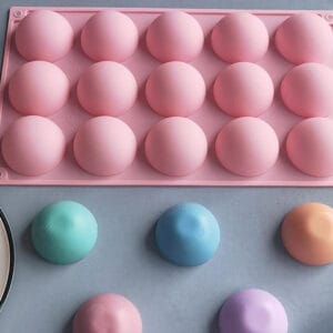 MOLDE SILICONA 15 SEMI ESFERAS 45mm