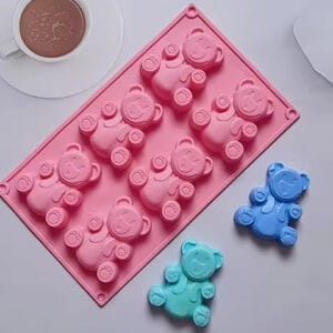 MOLDE SILICONA 6 OSITOS GRANDES 3D