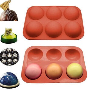 MOLDE SILICONA 6 SEMI ESFERAS 5cm