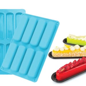 MOLDE SILICONA 8 VAINILLAS ECLAIRS