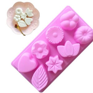 MOLDE SILICONA 8 FLORES PROFUNDAS
