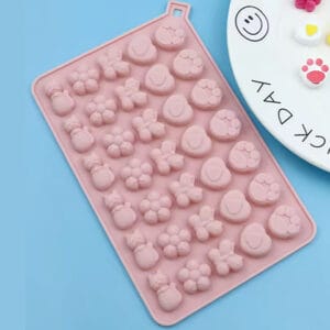MOLDE SILICONA 34 CAVIDADES MASCOTAS E INSECTOS