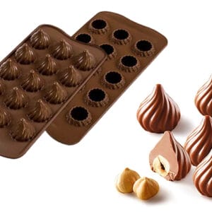 MOLDE SILICONA 15 BOMBONES REMOLINOS