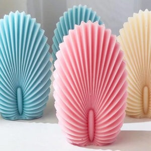 MOLDE SILICONA p/VELAS MOD OSTRA ALARGADA