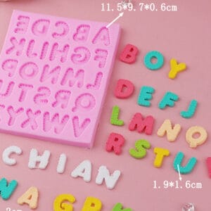 MOLDE SILICONA ABECEDARIO MAYUSCULA PUNTADAS