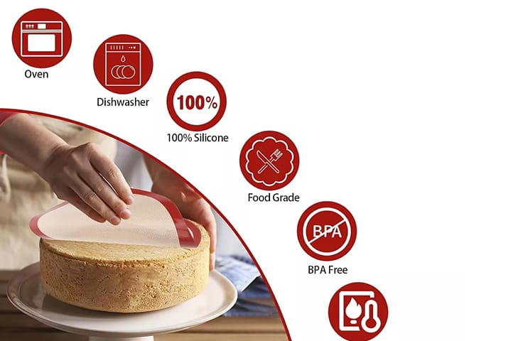 PLACA SILICONA ANTIADHERENTE p/HORNEAR REDONDA 20cm - Imagen 3