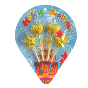 VELITAS 2 CORAZON LOVE + 2 ESTRELLAS DORADO