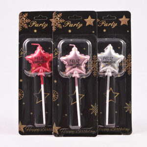 VELITA CUMPLEAÑO c/FORMA DE GLOBO ESTRELLA (CSN)