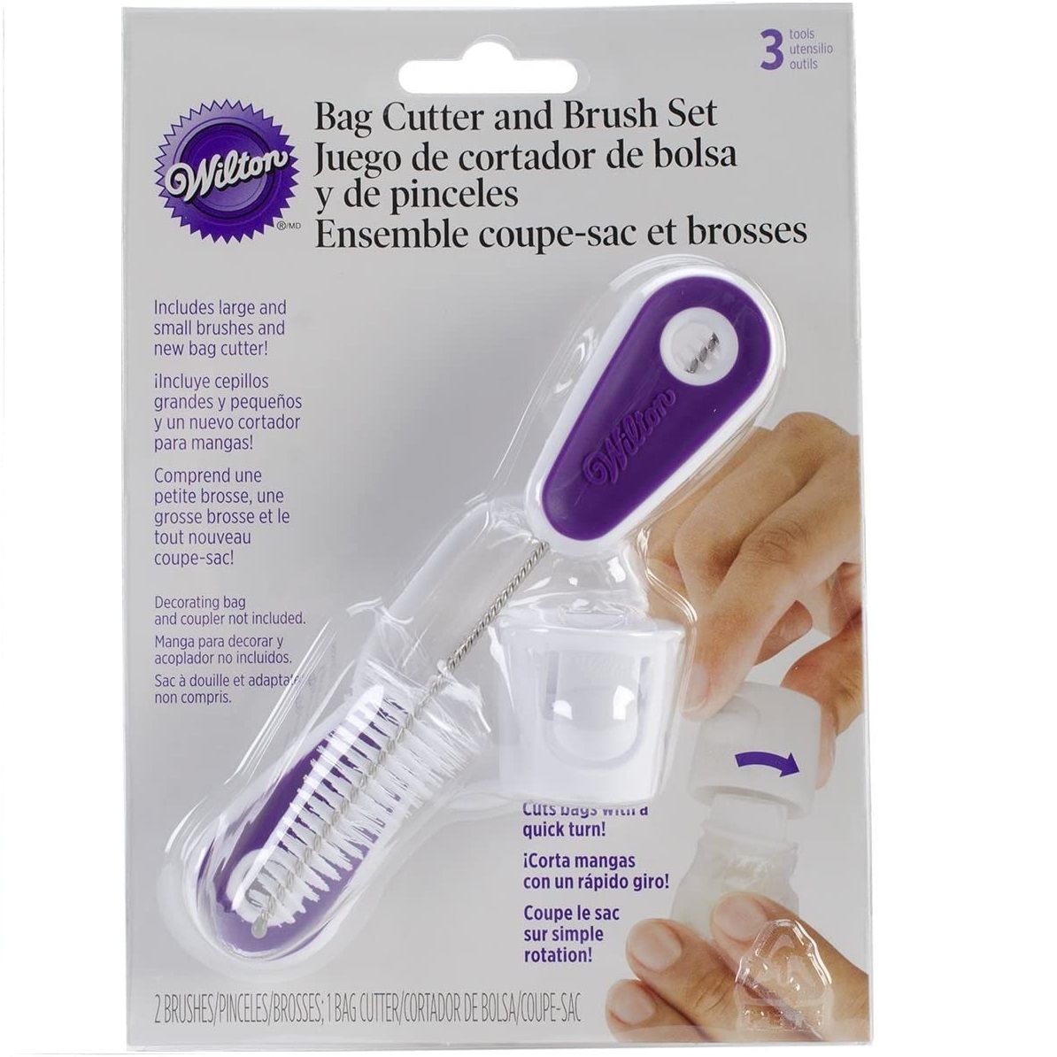 Cortador De Mangas Y Cepillo Limpia Picos (Wilton) - Imagen 2