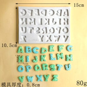 Molde Silicona Letras con Estrella