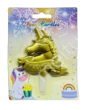 Vela Unicornio Dorado