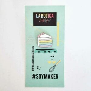 Pins Metalico Porcion Torta Pastel Deco Rosa - LA BOTICA